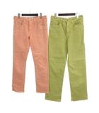 サムシング something カラー デニム パンツ 2点セット ピンク グリーン 260219E ■GY12