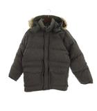 モンクレール MONCLER 青タグ ウール ダウンジャケット ファー キッズ  14ans グレー ■GY12