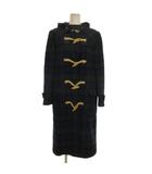 イネド INED ダッフルコート チェック グリーン 2 ■GY12