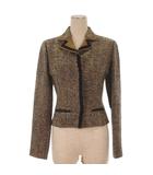 フォクシー FOXEY ツイード ジャケット ブラウン 38 SP ■GY12