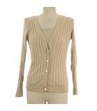 アクアガール aquagirl アンサンブルニット ベージュ 38  ■GY12