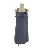 アーペーセー A.P.C. フリル チュニック ノースリーブ コットン S ネイビー ■GY12