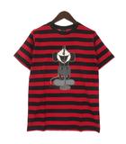 ナンバーナイン NUMBER (N)INE タグ付き ミッキー ボーダー Tシャツ 半袖 レッド 2