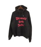 ディースクエアード DSQUARED2 プリント フーディー パーカー XL ブラック