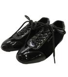 プラダスポーツ PRADA SPORT ロゴ ベロア シューズ スニーカー ブラック 35.5 ■GY62