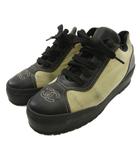 シャネル CHANEL ココマーク ロゴ スニーカー ベージュ ブラック 38 ■GY62