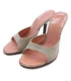 グッチ GUCCI GG柄 サンダル ミュール キャンバス アイボリー 34.5 ■GY62