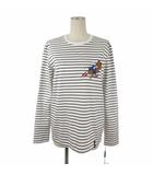 ダブルスタンダードクロージング ダブスタ DOUBLE STANDARD CLOTHING 25AW スキーベア 刺繍 Tシャツ ボーダー 長袖 F 0208-270-253