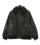  ウィム バイ リドム WYM LIDNM DETACHABLE BOA ARTIFICIAL GRAIN FLIGHT BLOUSON フェイクレザー ブルゾン ブラック S 260508E
