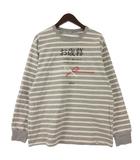 カラー kolor BEACON ボーダー 天竺 Tシャツ 長袖 グレー 2