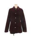 バーバリー ロンドン BURBERRY LONDON ベロア ジャケット キルティング 裏ノバチェック ボルドー 40