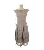 ヒロコビス HIROKO BIS ニット ワンピース ひざ丈 9 グレー 260407E