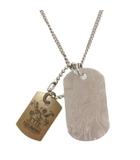 ヨウジヤマモト YOHJI YAMAMOTO S'YTE KIRIE WEARING YOHJI YAMAMOTO DOG TAG NECKLACE うずまき 桐絵 ネックレス ドッグタグ シルバーカラー