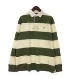 ポロ ラルフローレン POLO RALPH LAUREN ポロシャツ ラガーシャツ ボーダー 長袖 カーキ L