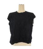 ステラマッカートニー STELLA McCARTNEY レース ニット 切替 カットソー ノースリーブ 38 ネイビー 260417E