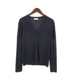 バレンシアガ BALENCIAGA Vネック カシミヤ ニット セーター 長袖 40 ネイビー ■GY74