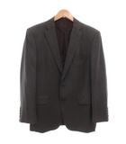 エルメネジルドゼニア Ermenegildo Zegna テーラードジャケット シングル ロロピアーナ生地 ストライプ柄 背抜き ノッチドラペル 開き見せ 2B センターベント 肩パッド入リ グレー 青 ブルー /KB ■GY74