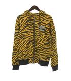ショット SCHOTT パーカー ゼブラ柄 ジップアップ イエロー M