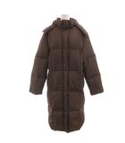 マックスマーラ ウィークエンドライン MAX MARA WEEKEND LINE ダウンコート 42 茶 ブラウン ロング丈 長袖 フード付き /IB ■GY74