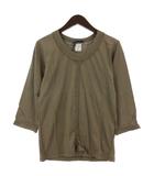 エヌエヌバイナンバーナイン n(n) by NUMBER (N)INE タグ付き 編み込み Tシャツ カットソー 七分袖 カーキ 2
