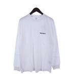 ワコマリア WACKO MARIA 25AW タグ付き WASHED HEAVY WEIGHT CREW NECK LONG SLEEVE T-SHIRT ロゴ Tシャツ 長袖 M ホワイト