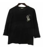 バイアス BIAS Tシャツ ダルメシアンスカル 七分袖  ブラック S