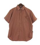 ザノースフェイス THE NORTH FACE チェック シャツ 半袖 オレンジ M