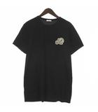 モンクレール MONCLER ダブルワッペン Tシャツ カットソー 半袖 ブラック XL
