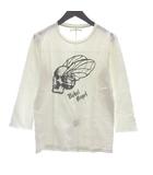 バイアス BIAS Tシャツ 七分袖  プリント アイボリー