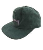 ステューシー STUSSY フェイクスエード キャップ グリーン ■GY28 ☆AA★