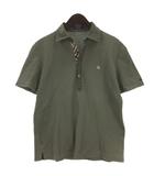 バーバリーブラックレーベル BURBERRY BLACK LABEL ポロシャツ 半袖 ノバチェック カーキ 3