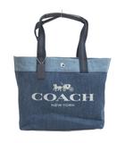 コーチ COACH ロゴ デニム トートバッグ 91131 インディゴ