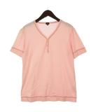 ピーエスポールスミス PS Paul Smith Tシャツ カットソー 半袖 ハーフボタン ピンク M 260714E