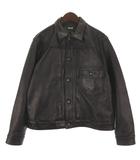 ショット SCHOTT SHEEP LEATHER 1st TRACKER JACKET シープレザー トラッカー ジャケット ブラック M