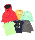 ポロ バイ ラルフローレン Polo by Ralph Lauren ロンT ダウンジャケット 6点セット まとめ 12M 24M 90 赤 レッド オレンジ グリーン系 /OB