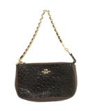 コーチ COACH ノリータリストレット シグネチャー チェーン ワンショルダー ハンドバッグ ポーチ ブラック