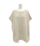 アンタイトル UNTITLED 美品 半袖ニット サマーニット ボートネック フレンチスリーブ 無地 48 紫 パープル /OB ■GY09