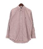 ラルフローレン RALPH LAUREN チェック シャツ 長袖  レッド系 S ■GY09 ☆AA★