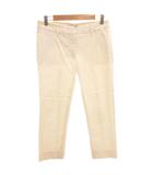 プラダ PRADA パンツ スラックス テーパード コットン 40 白 ホワイト /FF  ■GY09