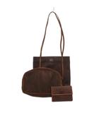 エトロ ETRO ショルダーバッグ セカンドバッグ 財布 3点セット ペイズリー柄 PVC 茶 ブラウン /FF ■GY09