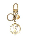 ルイヴィトン LOUIS VUITTON LVサークル キーチャーム ゴールドカラー M68000