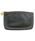 ジバンシィ GIVENCHY レザーポーチ 黒 ブラック ロゴエンボス /SC ■GY09