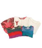 イヴサンローラン YVES SAINT LAURENT 半袖Tシャツ ロンT ワンピース パーカー 5点セット まとめ売り 100 110 120 白 ホワイト 赤 レッド 青 ブルー /OB ■GY09