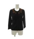 ケイトスペード KATE SPADE カーディガン ニット ビジュー装飾 カシミヤ混 長袖 XS 黒 ブラック /NU ■GY09
