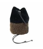  MOONBAT ムーンバット faux fur フォックスファー 巾着 バッグ BLACK/BROWN(ブラック/ブラウン) 秋冬