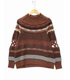マメクロゴウチ  Mame Kurogouchi Bamboo Basket Pattern Knitted Top バンブー バスケット パターン ニットトップス 1 BROWN(ブラウン)