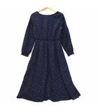 ロペピクニック ROPE Picnic ドット プルオーバー ロングスカート ワンピース 38 ネイビー