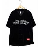 シュプリーム SUPREME 2025SS Velvet Baseball Jersey ベルベット ベースボール ジャージ シャツ XL BLACK(ブラック)