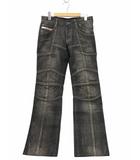 ニコルクラブフォーメン NICOLE CLUB FOR MEN 5P ボタンフライ ブーツカット デニムパンツ ジーンズ 44 BLACK ブラック 08-2-515875