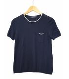 Sマックスマーラ 'S Max Mara クルーネック 半袖 薄手 ポケット プルオーバー ニット NAVY(ネイビー) 春夏